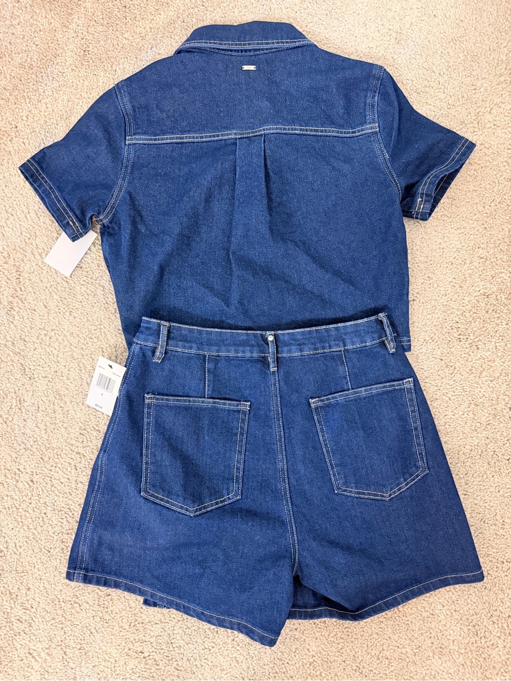 Rebecca Minkoff Womens Blue Denim Skort Set - Picture 2 of 4